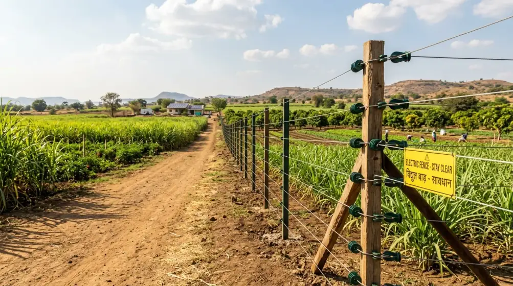 Commercial Orchard High-Tensile Solar Fencing with Virgin Polymer Insulators